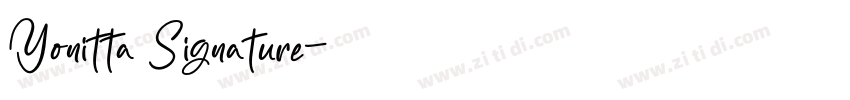 Yonitta Signature字体转换